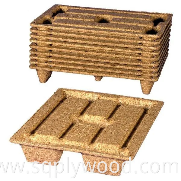 1100X1100mm Mdi Glue Compressed Wood Pallet Molded Presswood Pallets for Package